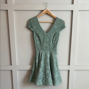 Elegant Green Lace Dress